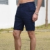 Hanba mùa hè mới lanh quần short giản dị nam quần đơn giản hoang dã trong cotton màu tinh khiết và quần năm lanh - Quần short bộ quần áo thể thao nam Quần short