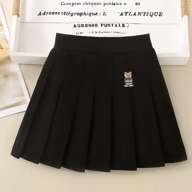 ເດັກຍິງຊຸດກະໂປງ pleated skirt 2024 ພາກຮຽນ spring ແລະ summer ຮູບແບບໃຫມ່ເດັກຍິງ woolen skirt ເດັກນ້ອຍຂອງວິທະຍາໄລແບບ JK skirt