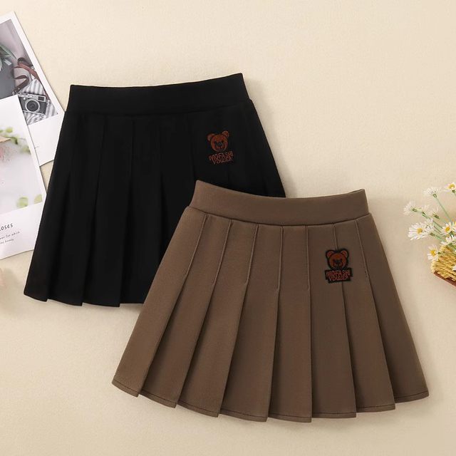 ເດັກຍິງ skirt pleated skirt ພາກຮຽນ spring ແລະດູໃບໄມ້ລົ່ນ 2024 ຮູບແບບໃຫມ່ຂອງເດັກນ້ອຍແບບ versatile ສັ້ນ skirt ເດັກຍິງວິທະຍາໄລແບບ skirt