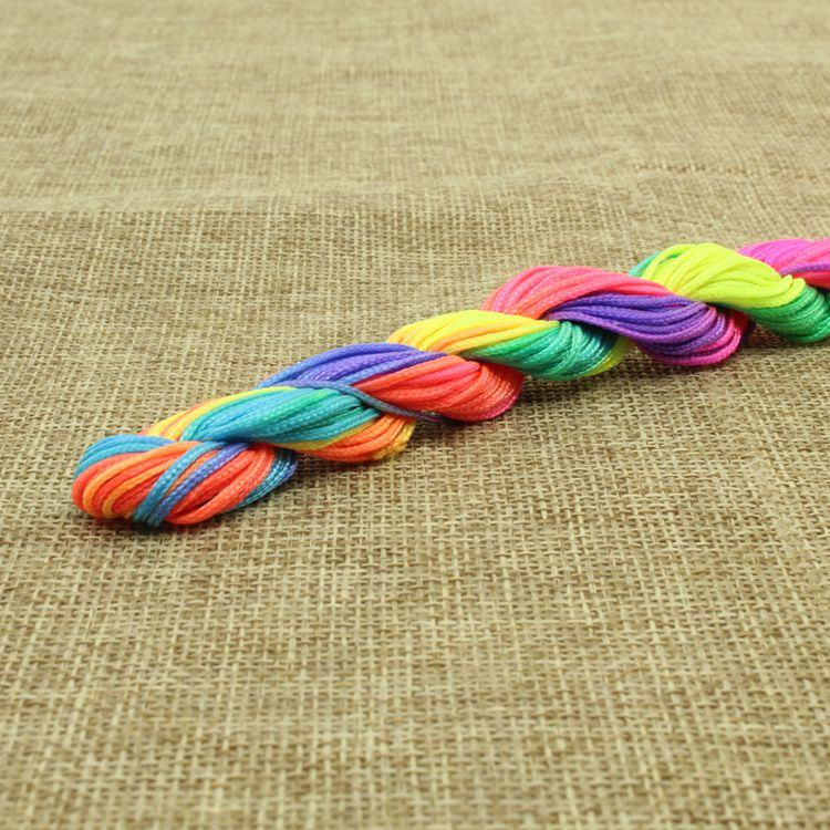 Vật liệu thủ công tự làm 1mm dệt bện vòng tay dây thừng vòng cổ dây chuyền mặt dây buộc dây màu đỏ Một dòng ngọc bích đính cườm - Vòng đeo tay Clasp vòng gỗ huyết rồng