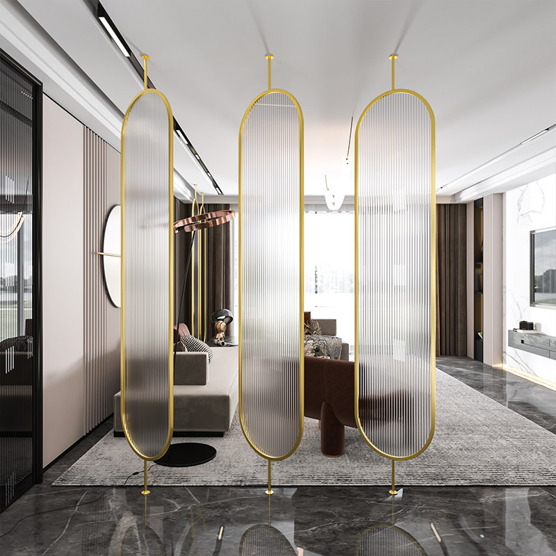 Nordic light luxury Changhong glass screen office living room dining room porch entrance home shielding strands of empty partition wall custom