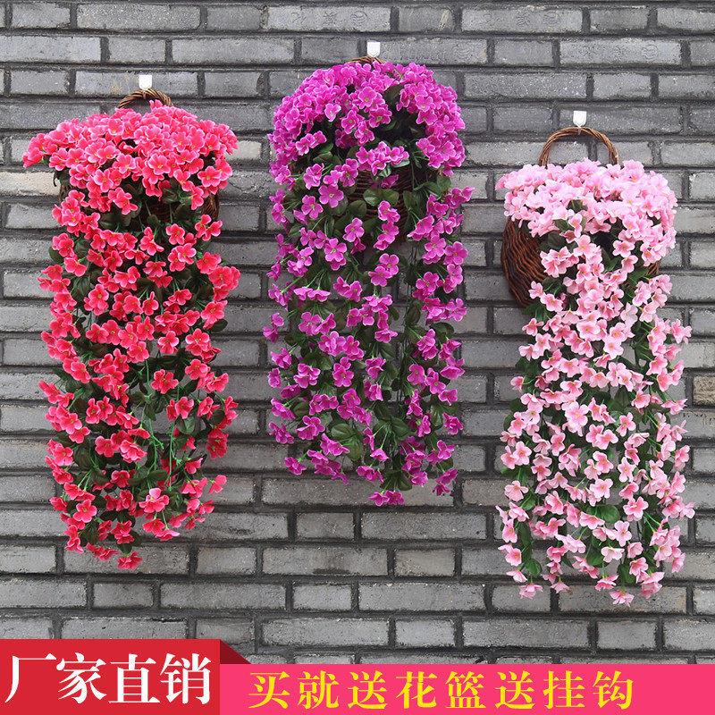 Emulation Violet Flowers Vine chandeliers Wall Hanging Plastic Fake Flowers Vines Decorative interior Living room Furnishing Pieces Silk Flowers