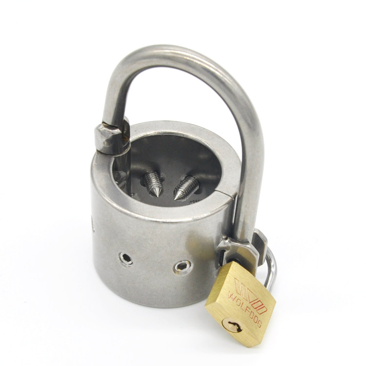 Prisoner Bird Testicle Pendant Egg Clip JJ Ring Gay GAY elongated metal testicles ring