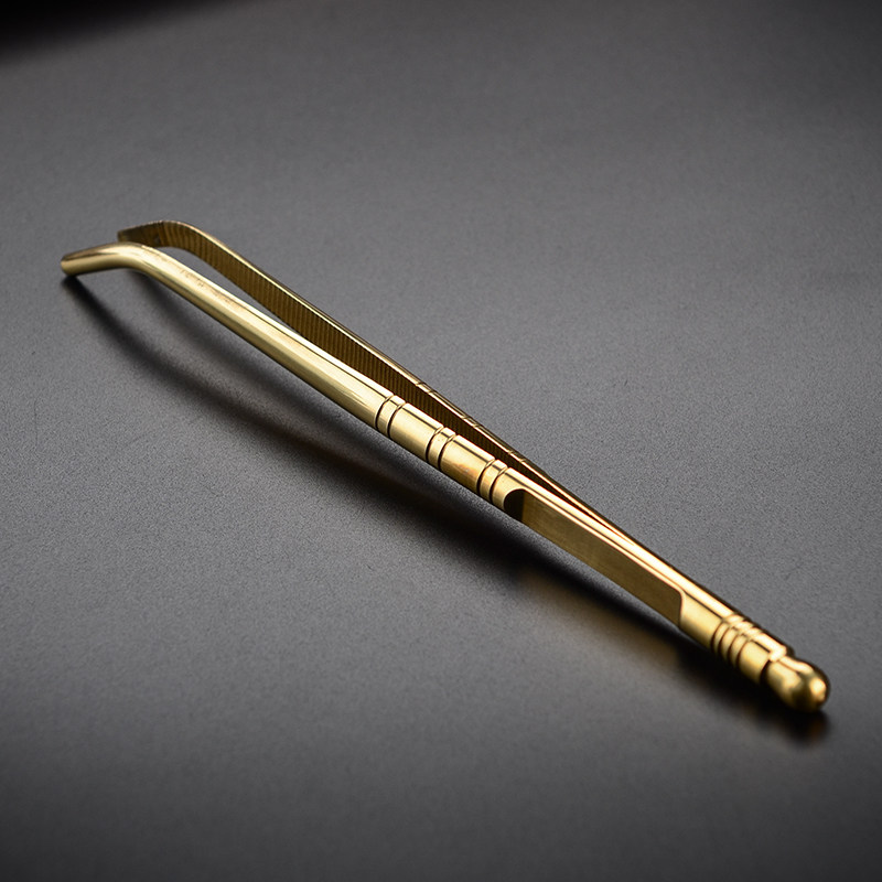 Pure Copper Tea Clip Wash Cup Clamp Korn Tea Tweezers Tea Cup Clips Copper Tea Clip Tea Set Accessories Tea Track