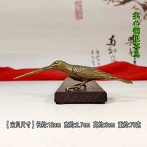 Chinese Classical bronze ware News Joy Birds Ancient Bronze Tea Darling Tabletop Small Pendulum Pieces Solid Brass Bee Bird Tea Needle Desk Placement