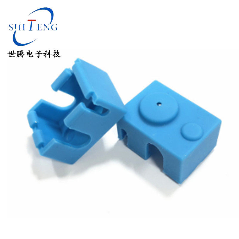 3d printing machine accessories E3D-V6 heating aluminium block compatible with PT100 sensor high temperature resistant DIY protective silicone cover