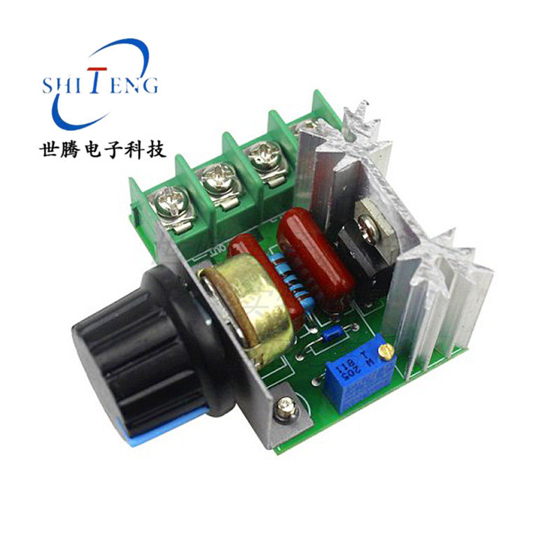 2000W Import controllable silicon high-power electronic voltage regulator dimming throttle thermoregulation reliable version-Taobao