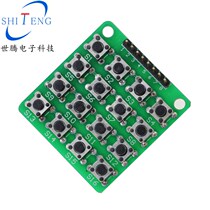 Micro switch in-line key 4X4 matrix keyboard 16 keys MICROCONTROLLER external expansion keyboard module provides code