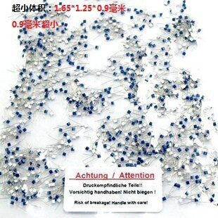 Germany imported grade a PT100 thin film resistor ultra-small volume platinum resistor 1 65*1 25*0 9mm