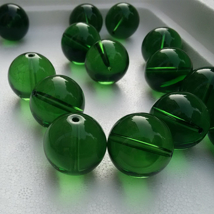 Porous glass beads Solid large glass beads Solid large glass balls 30mm crystal beads Porous crystal balls