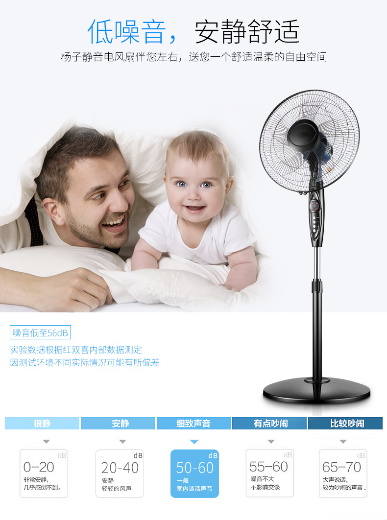 Quạt sàn 16 inch quạt điện hộ gia đình quạt ký túc xá sinh viên quạt bàn hẹn giờ im lặng quạt dọc lắc đầu - Quạt điện quạt hơi nước hatari