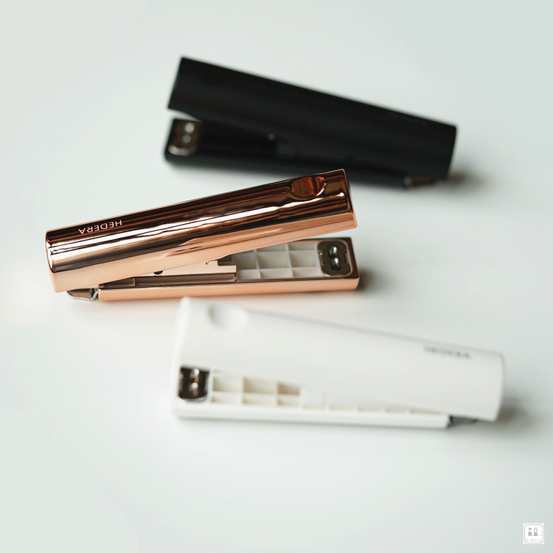 Japanese minimalist design High-value portable stapler Office household white-collar student standing stapler