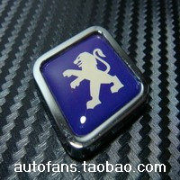 Peugeot automobile lock delicate aluminum alloy lock eye paste free label label car label nameplate