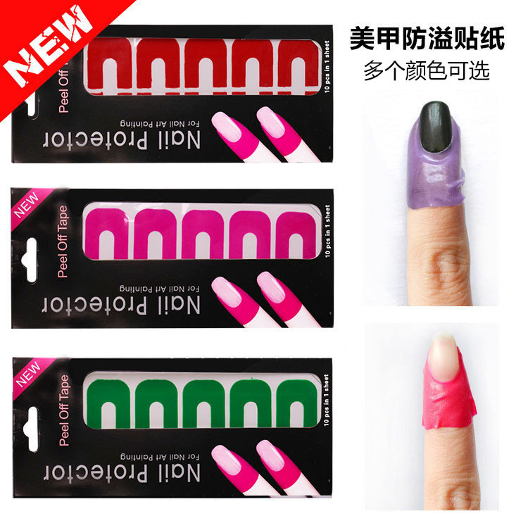 Nail Polish Edge Stickers, 10 Pieces Per Sheet, Peelable and Tearable, Nail Polish Gel Stickers, Printing Tool for Nail Polish Edge Application Nail Polish Edge Stickers, 10 Pieces Per Sheet, Peelable and Tearable, Nail Polish Gel Stickers, Printing Tool for Nail Polish Edge Application