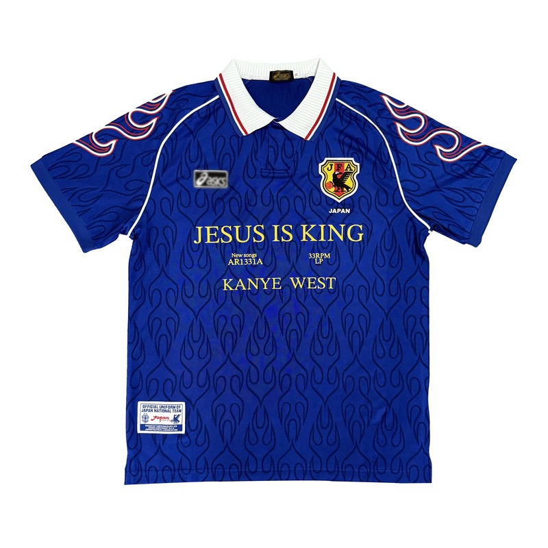 Cpct Retro T-Shirt Short-Sleeved Hip-Hop Unisex Kanye West Album Blue Printed Jersey Blokecore