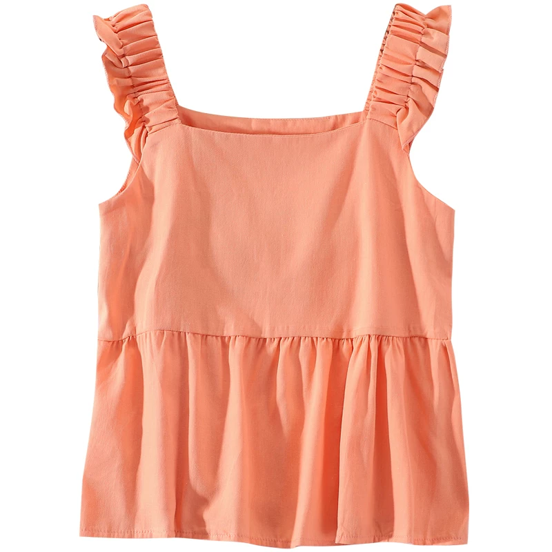 T-shirt, top with cups, tank top, fresh underwear as outerwear, blue straps sleevless, loose fit