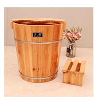  Muzhixiang cedar foot wash barrel Foot bath barrel Foot bath barrel Foot bath tub Fumigated foot bath tub 40cm high