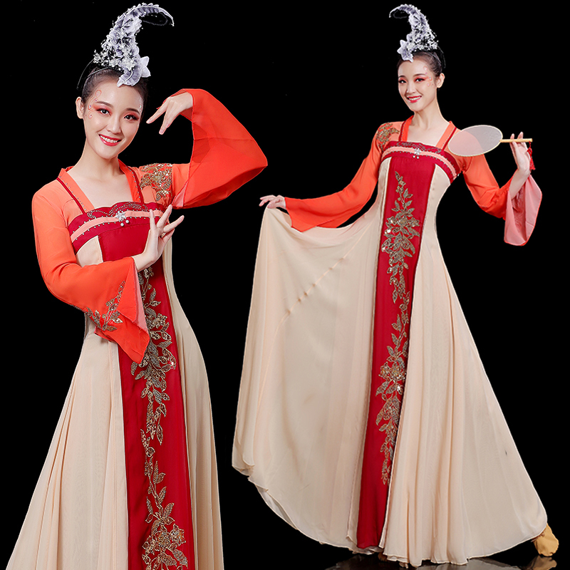 Classical Dance Costumes for Women, Elegant Chinese Style, Dreamy Dance Costumes, Han and Tang Dynasty Ancient Style, Wang Jiaxin's Same Style Hanfu