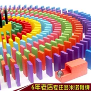 3-6-7-8-10 tuổi học sinh lớn học khối gỗ khối domino cậu bé 1000 mảnh domino