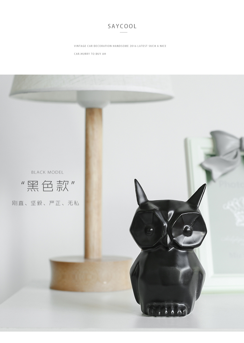 Nan sheng Nordic I and contracted animal ceramic furnishing articles sitting room adornment household act the role ofing is tasted mesa gift owl