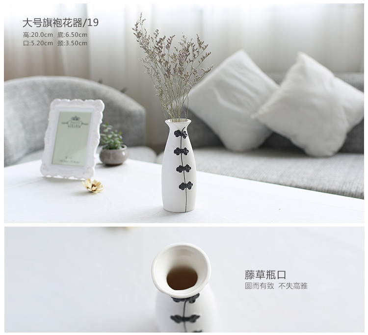 Nan sheng ou Japanese I and contracted ins ceramic vase simulation flowers, dried flowers, household act the role ofing is tasted small place