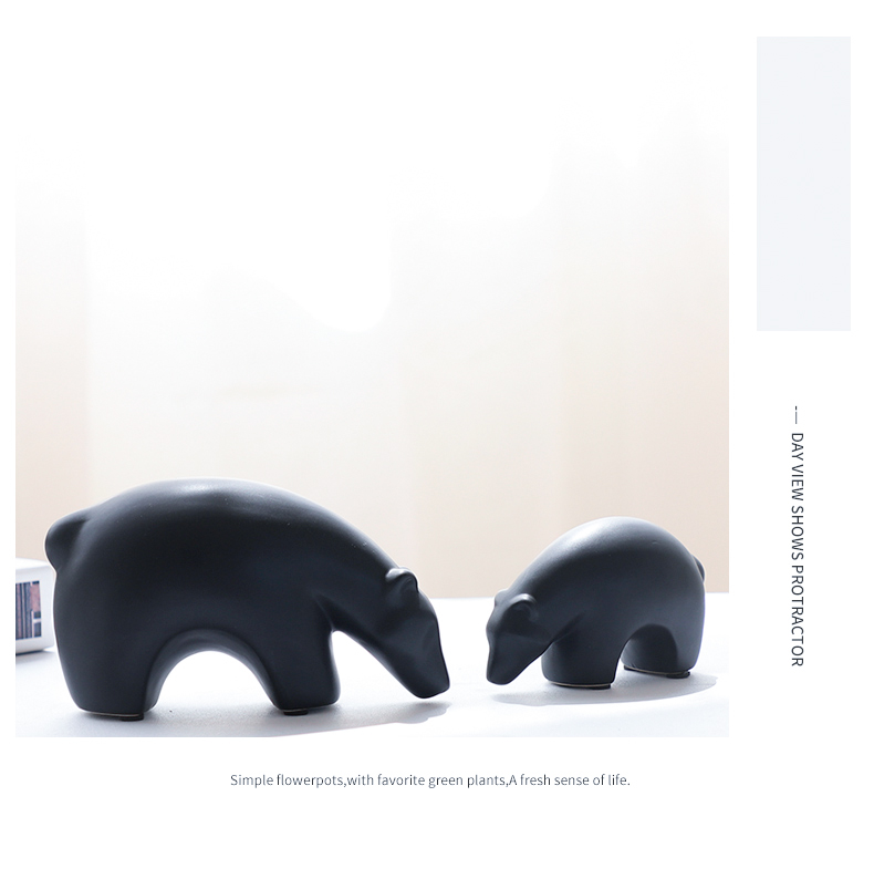 Nan sheng creative I and contracted mesa place sitting room adornment ceramics handicraft polar bear European animal