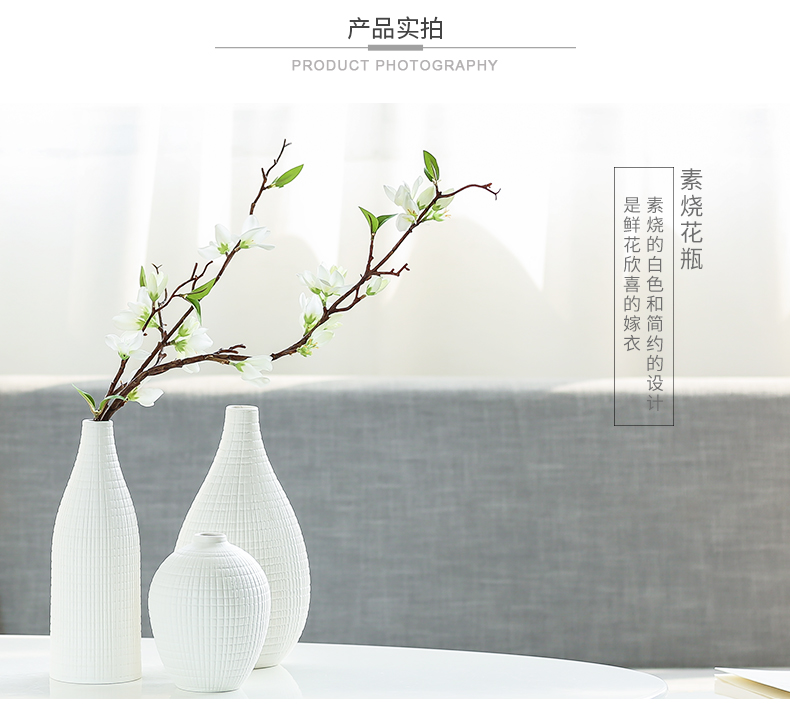 Nan sheng mesa of I and contracted sitting room place adornment simulation flower, dried flower ceramic vase household act the role ofing is tasted