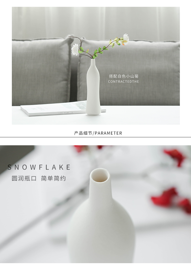 Nan sheng household act the role ofing is tasted contracted ceramic vase simulation dried flower vases, flower, the flower implement mesa place decoration