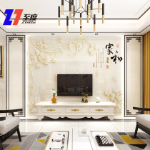 TV tile background wall microcrystalline stone Modern simple new Chinese style living room light luxury border modeling decorative marble