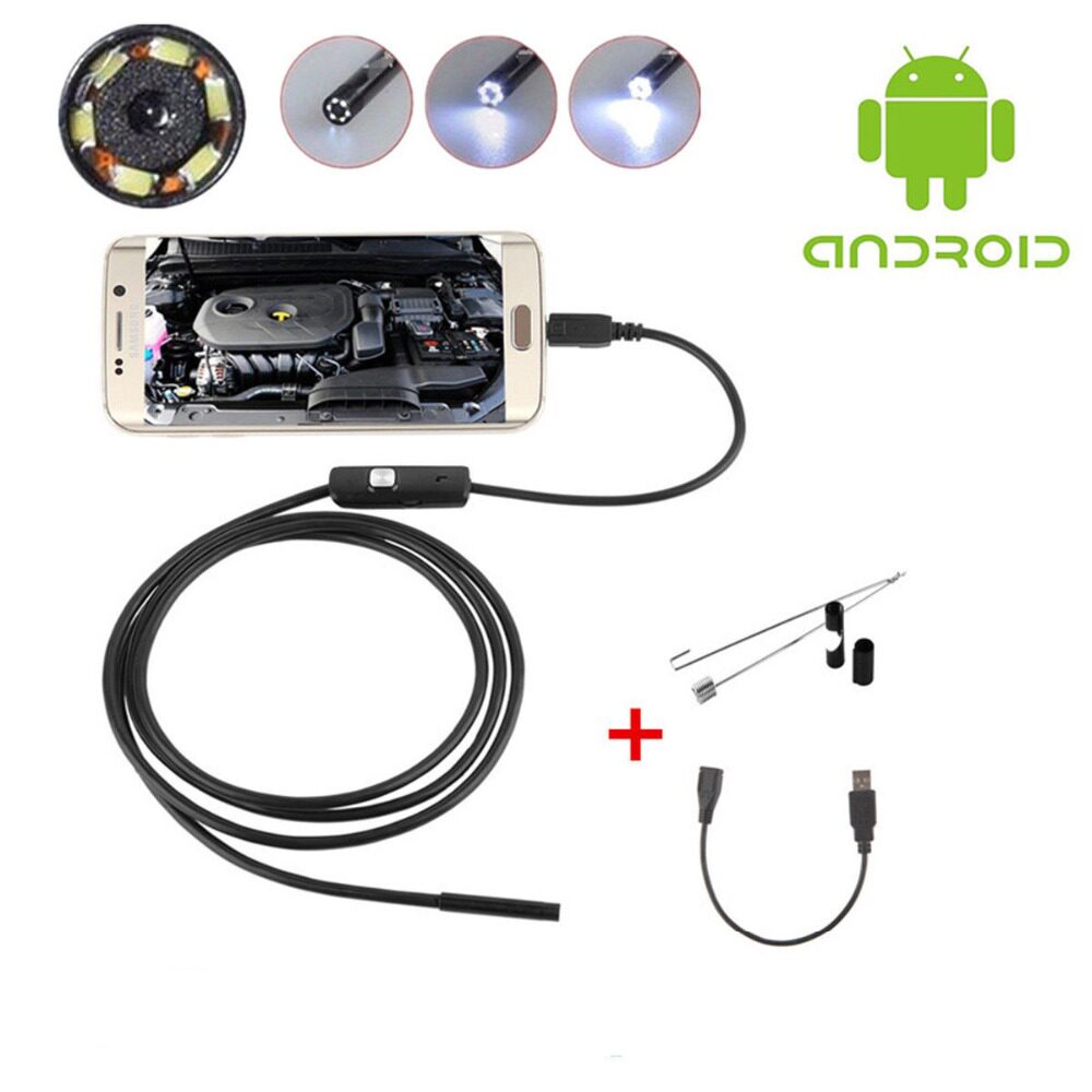 Android mobile phone HD 7mm comes with camera Industrial endoscope pipeline Dental auto repair miniature camera waterproof