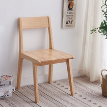 Full Wood Nordic Day Style Dining Table Dining Chair Home Desk Writing Stool Bench bedroom Makeup Chairs No Armrests