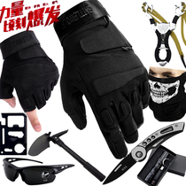 Full finger gloves male summer outdoor mountaineering half finger riding locomotive motorcycle equipment fitness Special Forces tactical hand