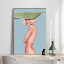 Nordic naked female personality niche literary illustration art figure decoration painting hanging painting bedroom decoration painting living room hanging painting
