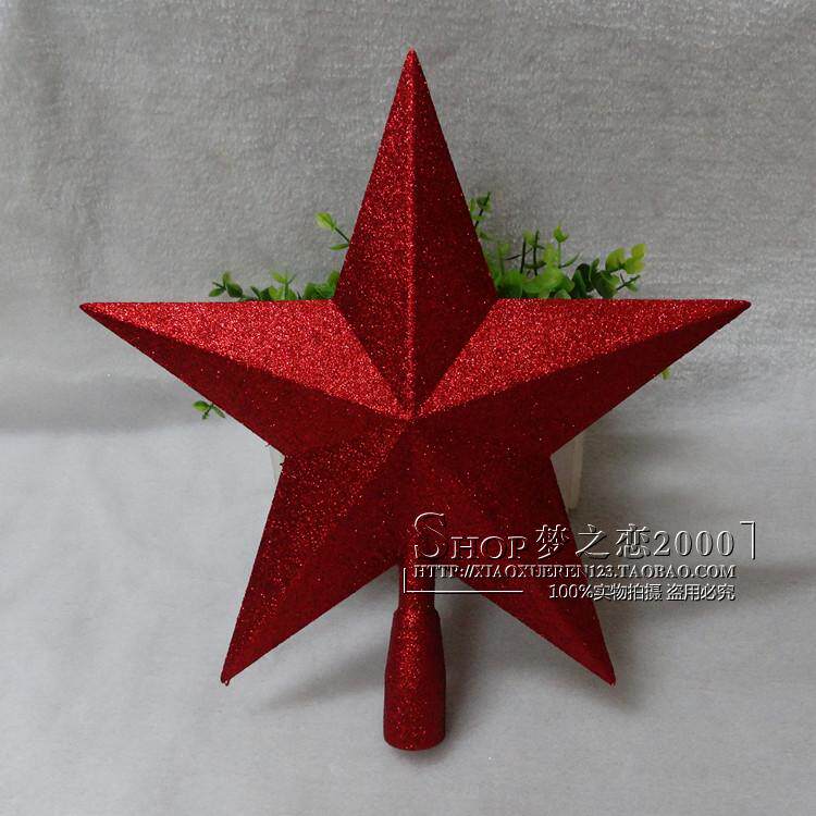 Christmas decoration red gold powder stereo star Saturday one children's dance show props Pentagon