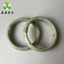 Shaanxi Xian natural blue field jade full green full jade bracelet jade bracelet Xian specialty live jade belt certificate