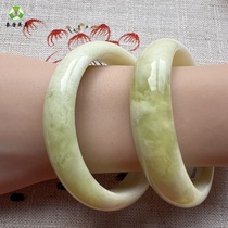 Shaanxi Xian specialty Lantian jade floating green sugar heart bracelet yellow green blue jade bracelet natural living jade belt certificate
