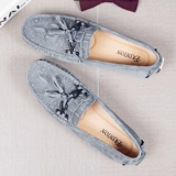 Летние трендовые туфли для кожаной обуви, из натуральной кожи, крокодиловый принт, в корейском стиле, мягкая подошва