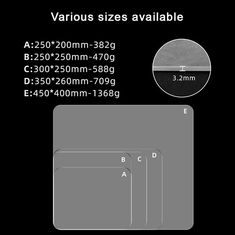поликарбонат glass gaming mouse pad hard waterproof clear game mouse mat OTHER
