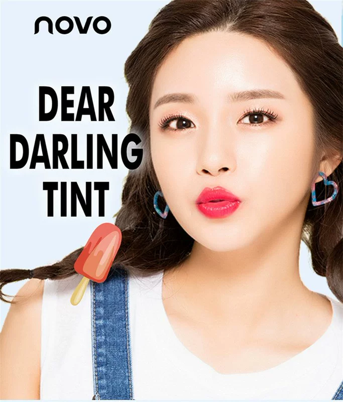 Ice Cream Ice Cream Lip Gloss Lip Gloss dưỡng ẩm Không thấm nước Không đổi màu Rượu vang Red Bean Paste Color Girl Lip Color - Son bóng / Liquid Rouge
