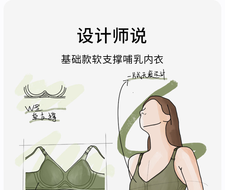 歌美姿哺乳内衣聚拢防下垂产后喂奶产前怀孕期专用孕妇文胸罩无痕 — 4