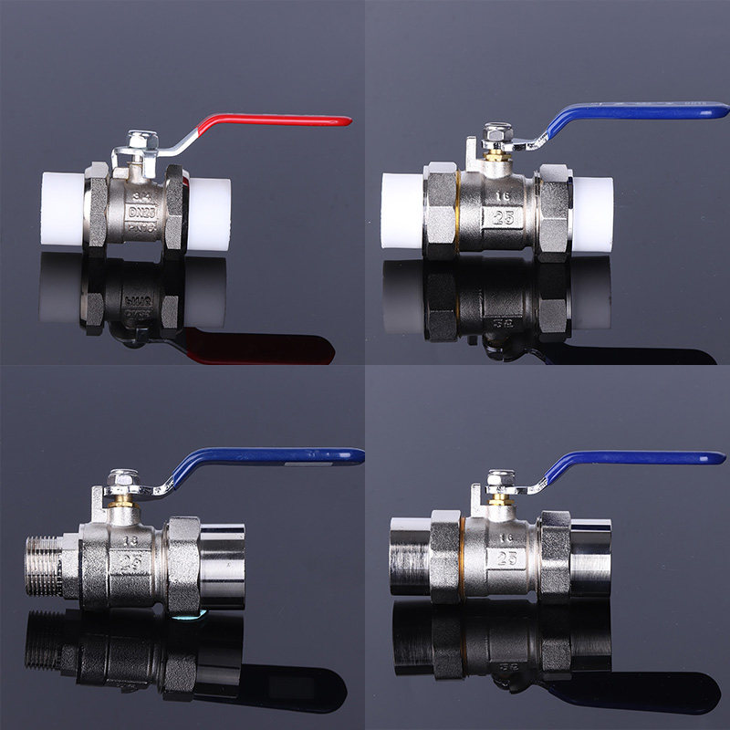 4 points 20ppr double live ball valve 6 points 25 outer wire head full copper valve 1 inch 32 water pipe switch dn15