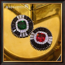 HHH upscale water drill button crystal zircon suit blouse coat large coat luxury buttoned round woman button diy