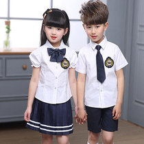 Primary school students graduation photos clothing white shirts Summer school uniforms Childrens class dress Out of service The kindergarten Garden Costume Summer Clothes