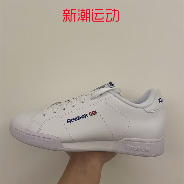 Reebok Npc Ii Reebok Classic Casual Simple Tennis-Style Skateboard Shoes Fashionable Retro Sports White Shoes
