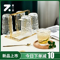 夏至 Стеклянная вместительная и большая японская чайная чашка для домашнего использования, комплект, увеличенная толщина