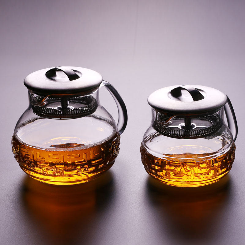 Reading Taiwan Yillong heat-resistant glass teapot transparent filter cooking tea with kettle such as spinner