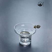 New handmade silver beads heat-resistant large glass tea filter exquisite tea leak tea filter filter kung fu tea set