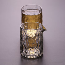 Reading material new Japanese style handmade hammer heat-resistant glass Road Cup kung fu tea set thick male Cup cup tea dispenser