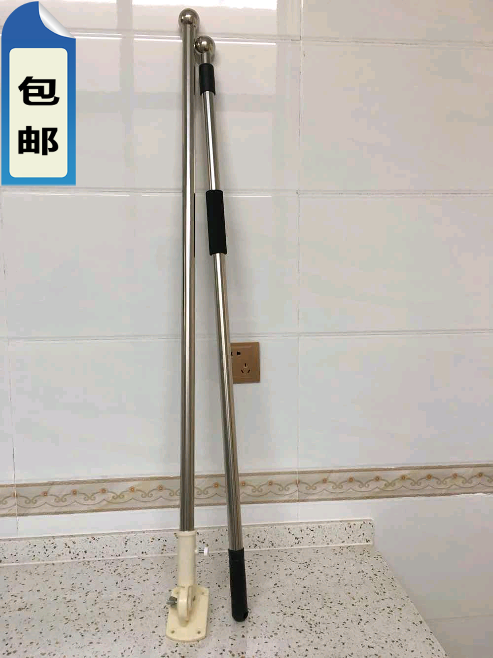 The stainless steel flagpole retractable 1 meter stretch 2 meters guide outdoor large event support custom flag