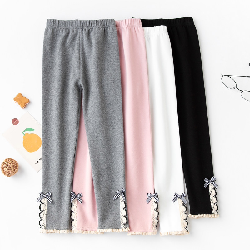 Girls inner pants spring and autumn style 2022 pure cotton slim foreign style baby white dance pants girls outer wear trousers - Taobao